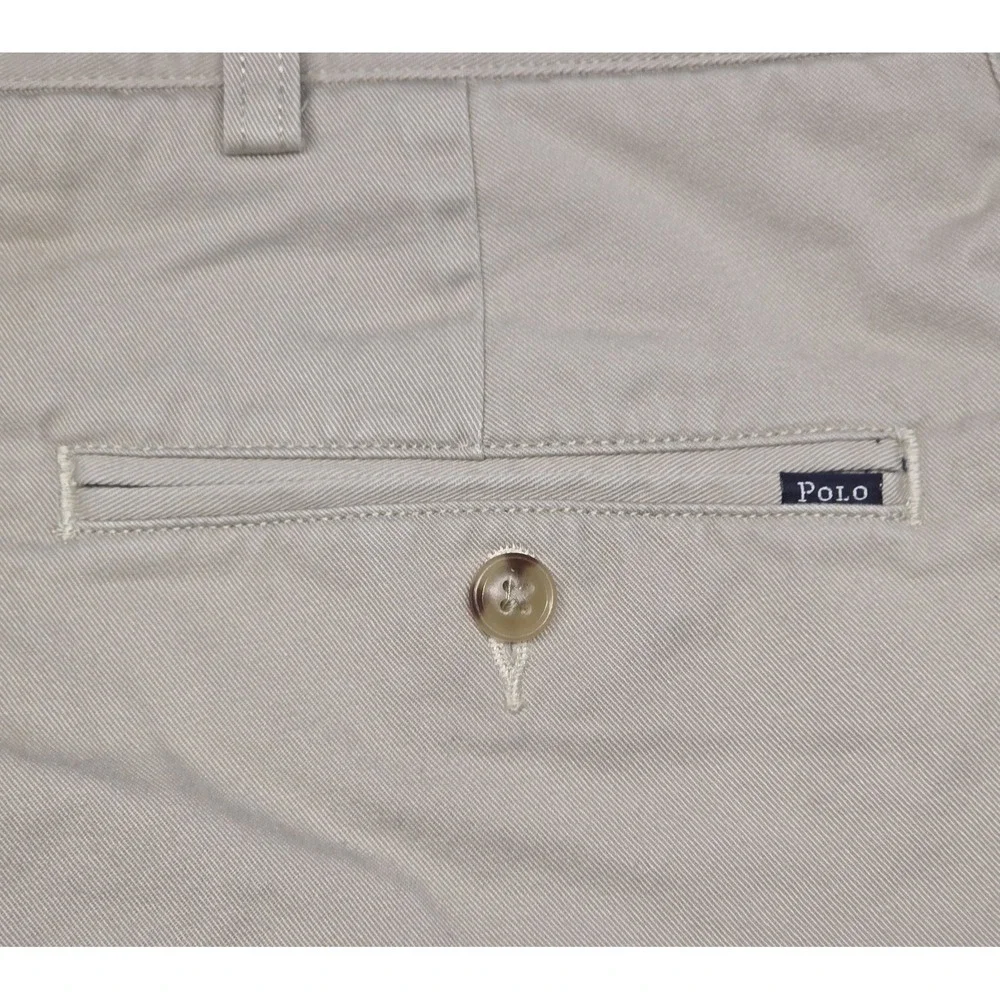 Polo Ralph Lauren Mens Size 38x29 Classic Fit Beige Pleated Chino Pants‎